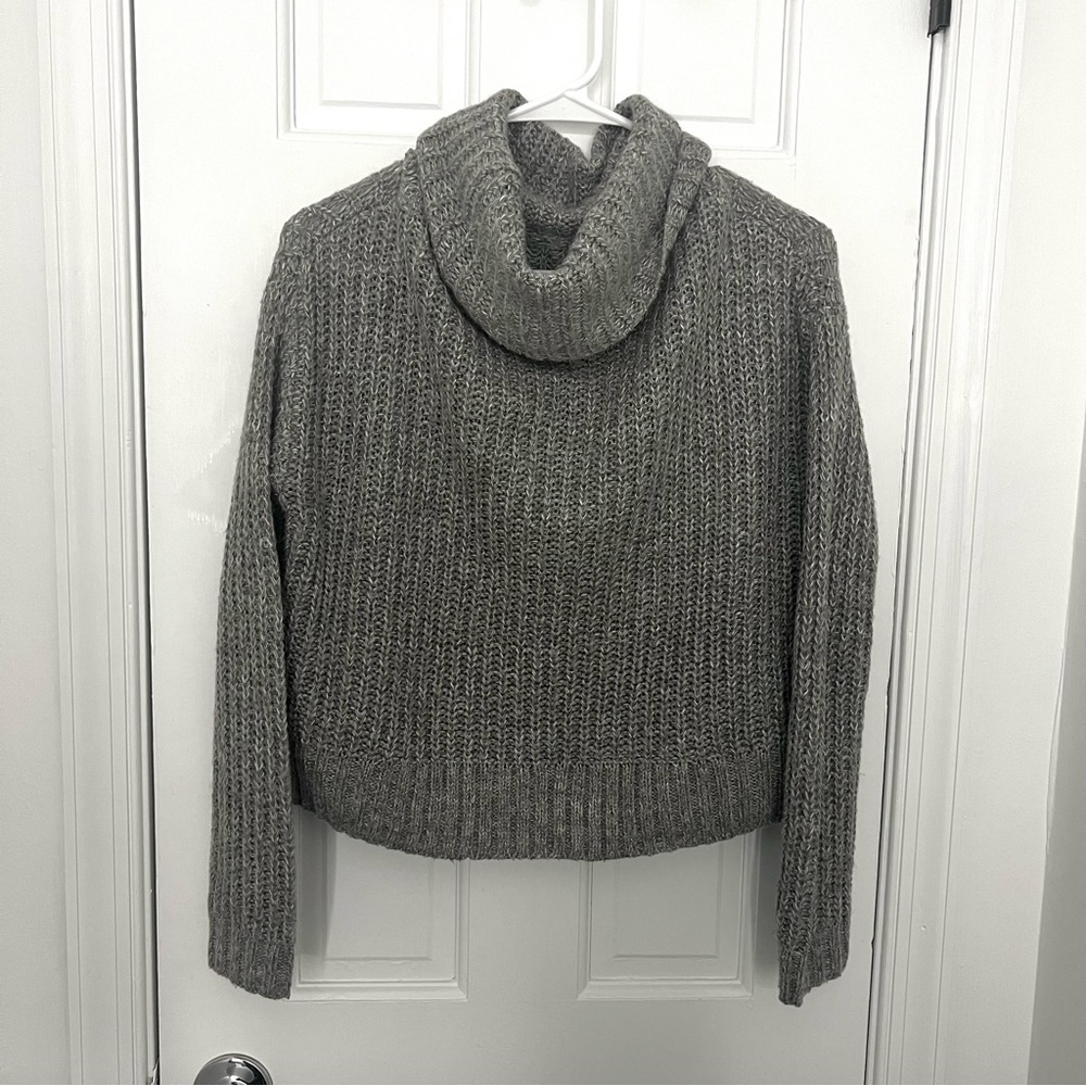 PRETTY LITTLE THING turtleneck sweater high neck long sleeve roll knit grey gray